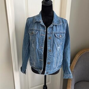 Mudd Blue Denim Jacket with Unique Patch